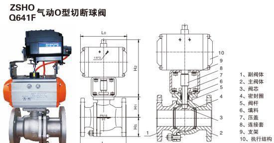 上海銳爾氣動球閥氣動o型切斷法蘭式球閥q641廠價銷售