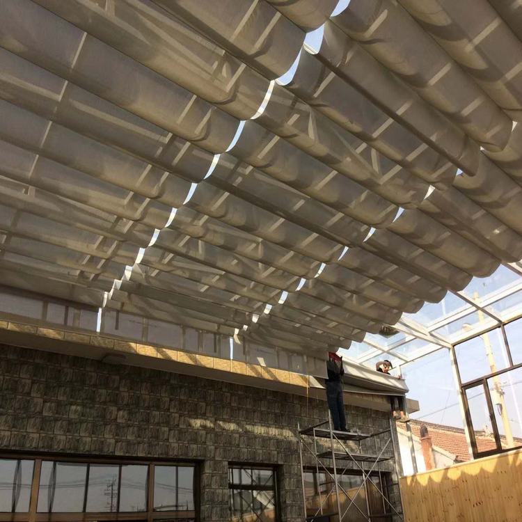 大同游泳馆天幕帘遮阳帘定制安装