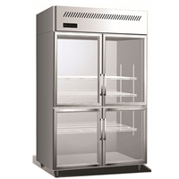 松下四门冷藏展示柜BR-1281CP-LED松下四门冰箱 四玻璃门冷藏冰箱