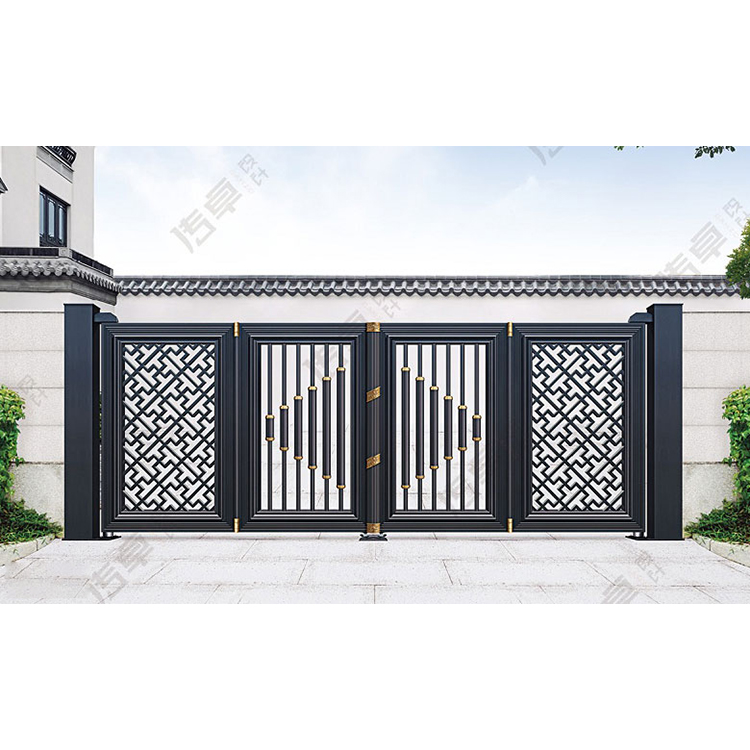 佛山铝艺别墅庭院大门批发 豪华中式庭院大门品牌