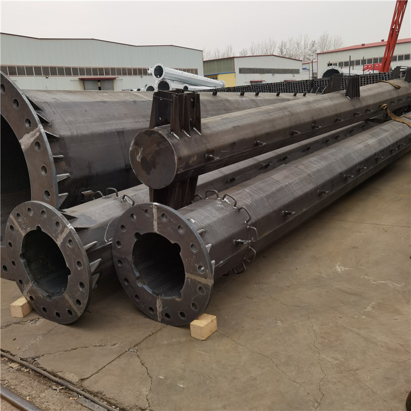 益明生产10kv双回路钢杆棱形电线杆价格钢管杆