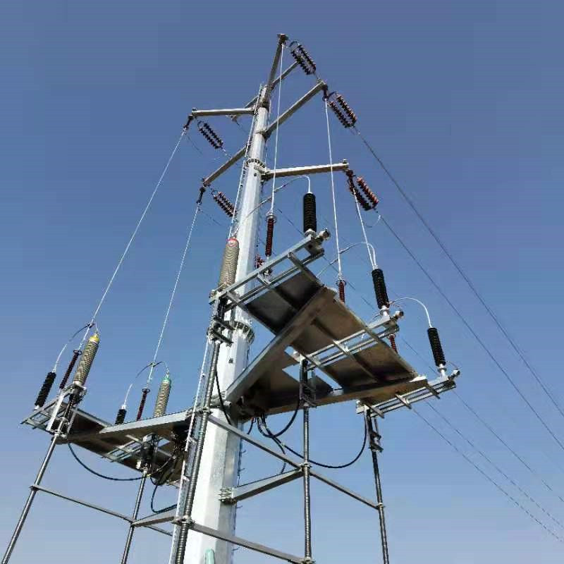 110kv钢电线杆价格16米单回钢杆高压角钢塔定制