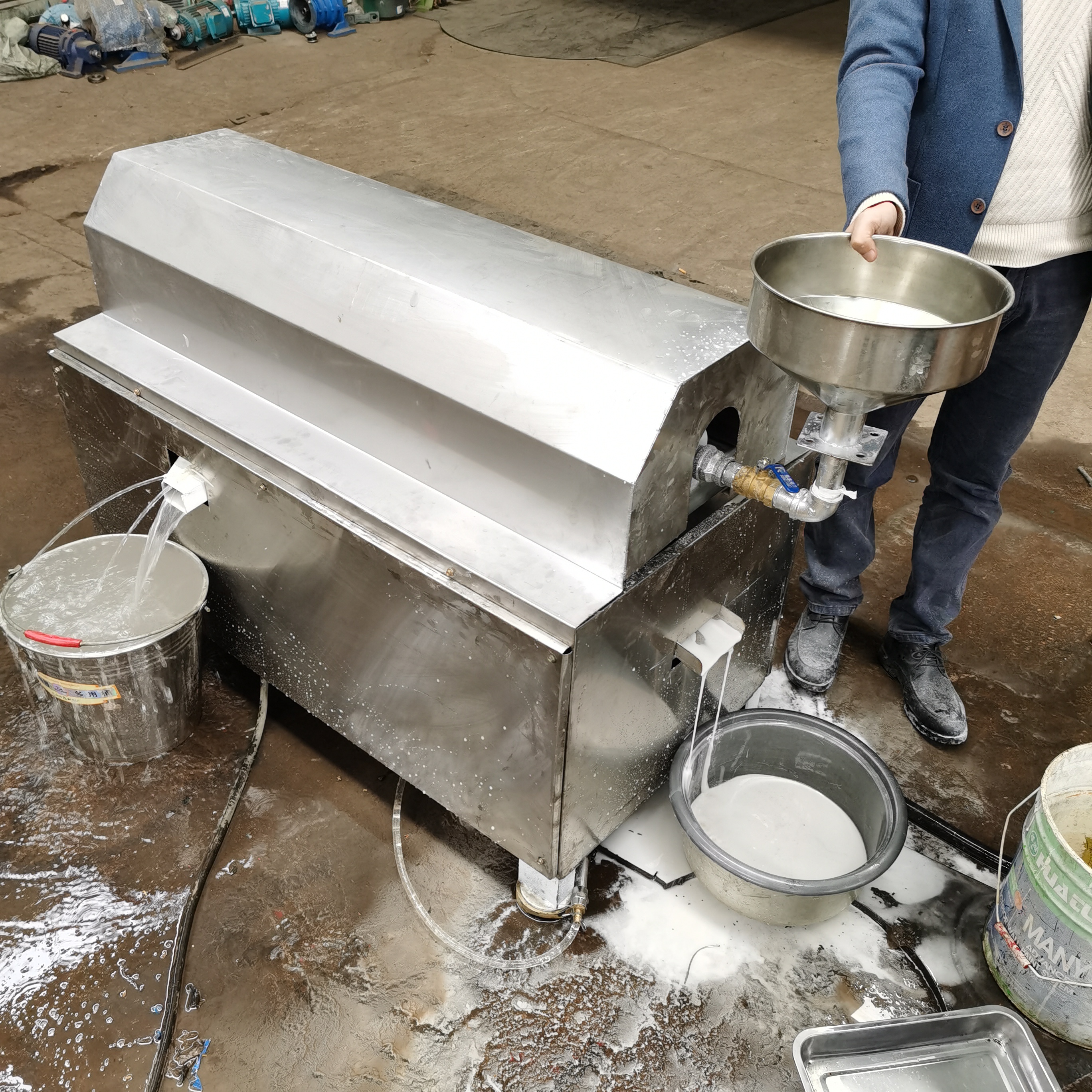 生产浆液淀粉分离机facai淀粉浆液去水分离机