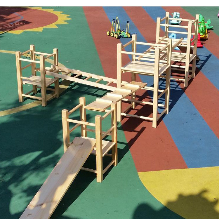 碳化积木幼儿园安吉玩具游戏组合儿童玩具定制厂家博美