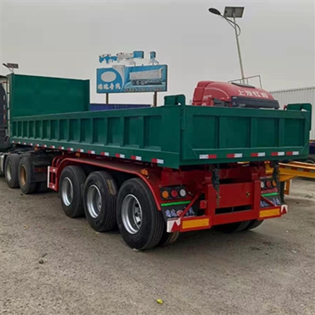 三轴后翻自卸半挂车 9米标箱直翻半挂车内径尺寸