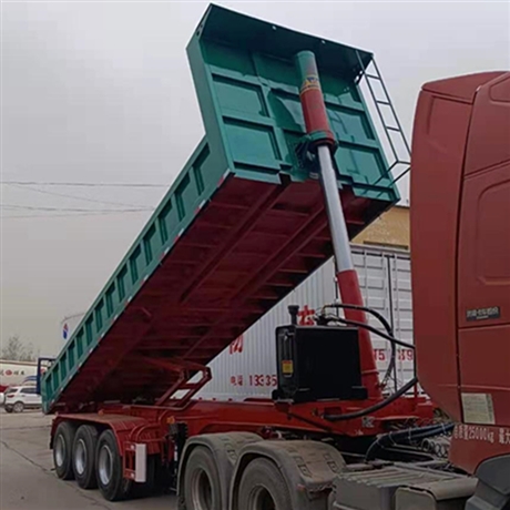 10米一体后翻自卸半挂车 自卸后翻挂车斗