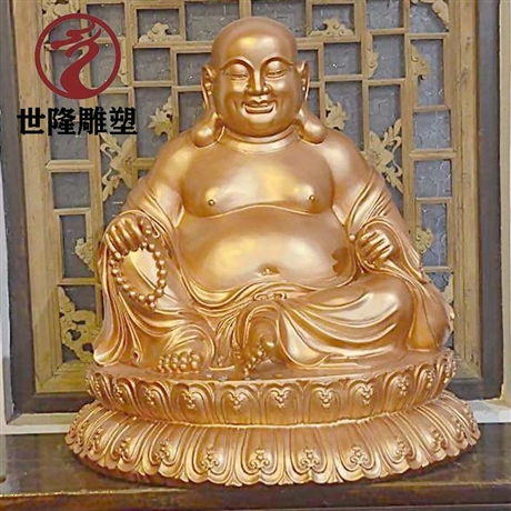 弥勒佛铜雕 景观笑佛纯铜制作 铸铜佛像世隆生产