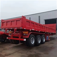 载重35吨轻体13米6+1油缸侧翻自卸车 11米轻型半挂车偏翻