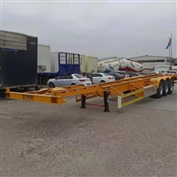 13米厢式运输骨架车 小鹅颈集装箱骨架半挂车 公告规格