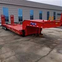 15米三线六轴低平板半挂车 双立板结构参数 