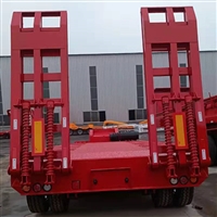 13米弹簧爬梯低平板半挂车 13.75米拖车盘子