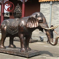 铸铜大象商场门口摆件 园林动物铜母子象 公园动物铜雕塑