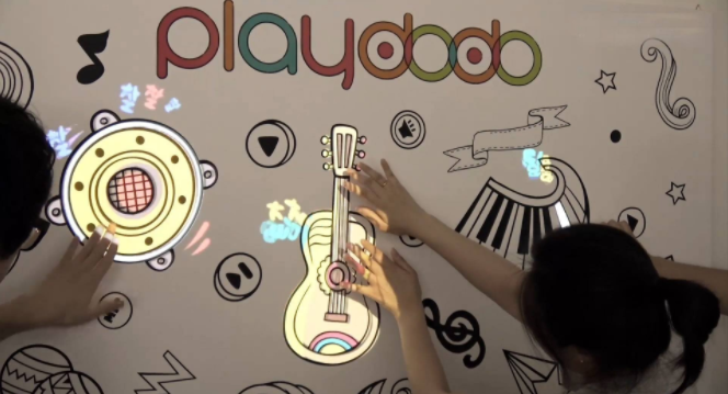 ar触摸墙互动投影魔法互动音乐墙体地面投影