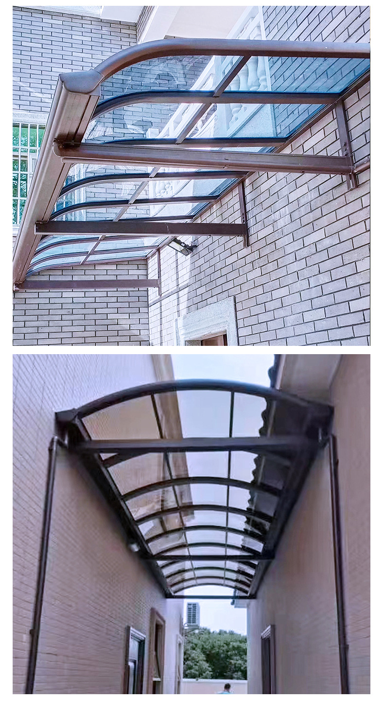 阻燃雨棚厂家 别墅天台楼顶雨棚