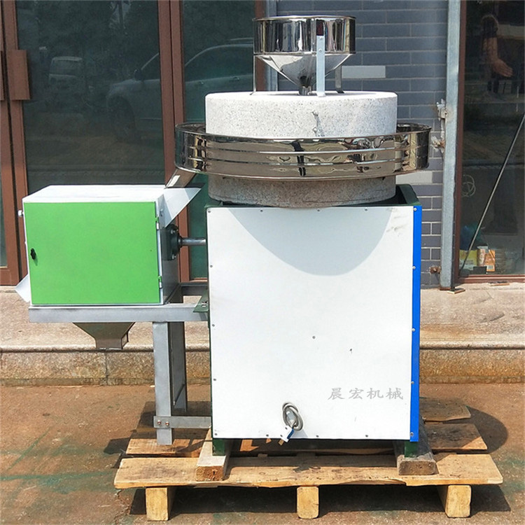 超市商用 40型电动石磨机 面粉机 晨宏