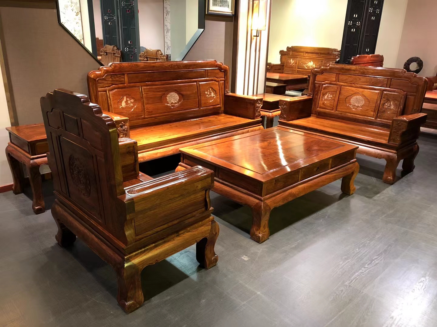 新中式红木家具沙发优悦隆升进口花梨木家具定制