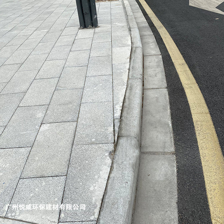 仿石材路牙石白麻路沿石150厚水泥立缘石尺寸花坛边树围压条悦威牌