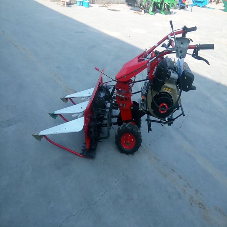 富强牌摆放整齐割晒机手扶带动割稻机