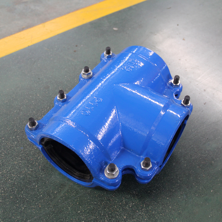 pp三通抱箍三通dn60三通接头江皓阀门1米长加长堵漏直管