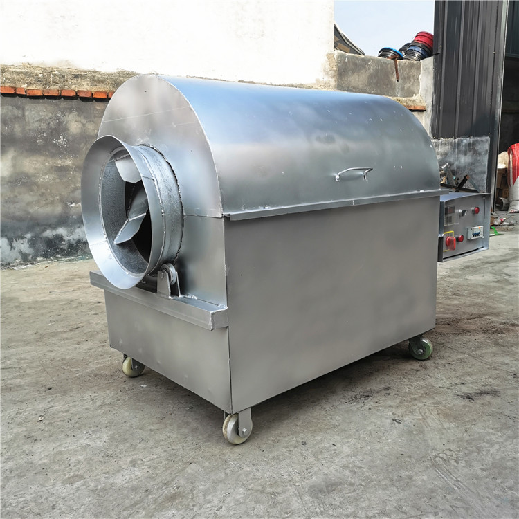 滚筒电加热炒货机板栗瓜子坚果食品加工炒料机自动翻炒设备