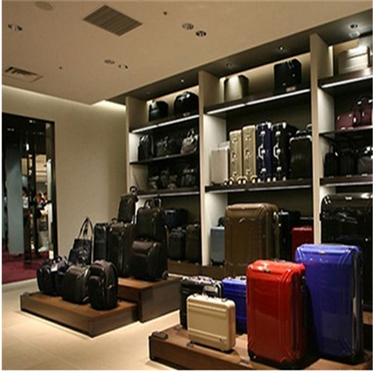成都箱包展示架展示柜设计成都箱包展示柜定做厂家