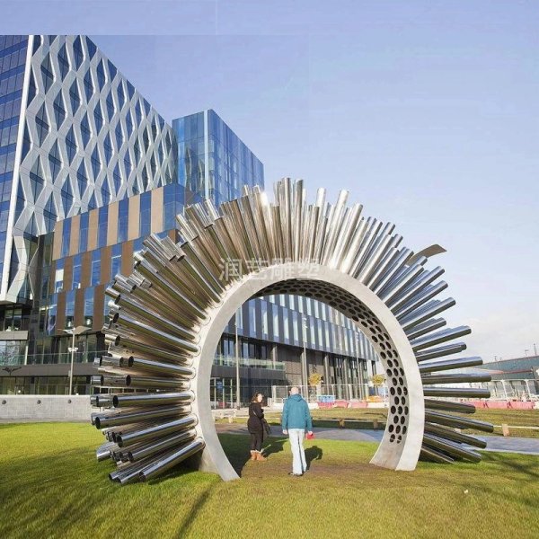 景观拱门不锈钢雕塑