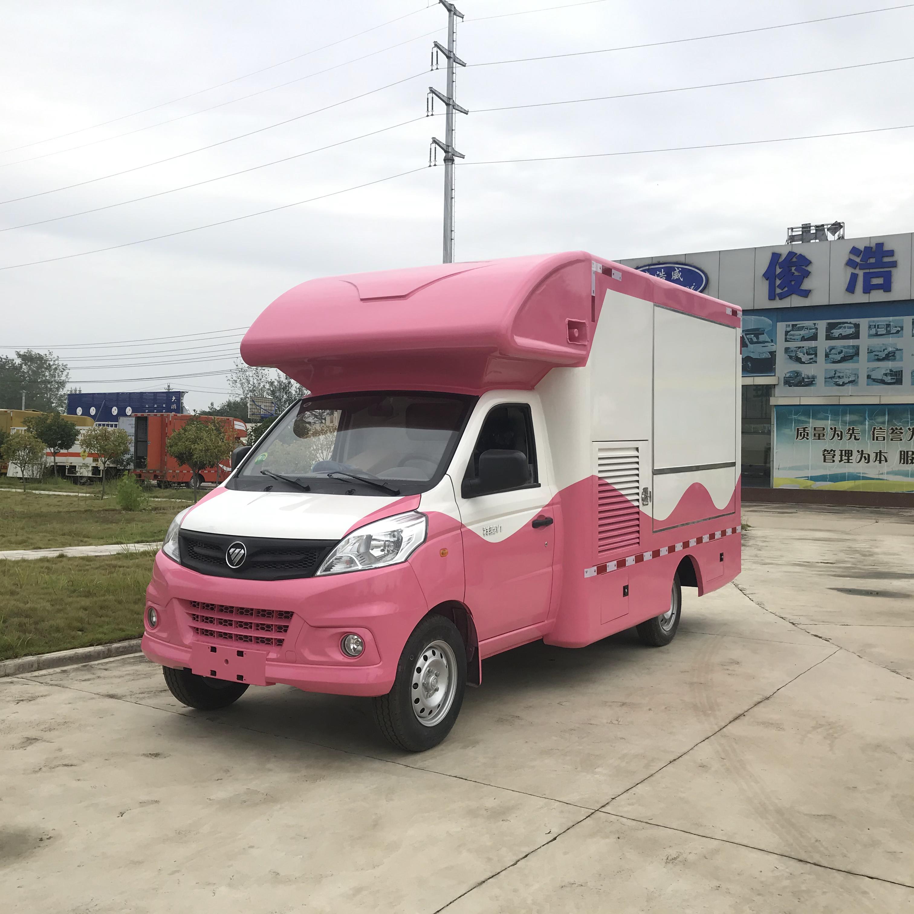 冷饮冰淇淋车 三门开启 汽油车 国六标准 移动小吃车
