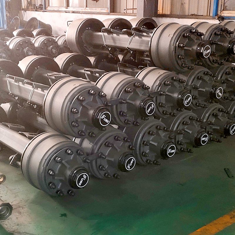 山东济宁富华机械半挂车13t美式车桥后桥支撑桥车桥桥管