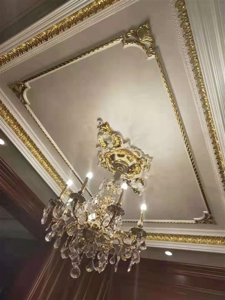 石家庄市石膏吊顶贴金箔塑像贴金批发施工