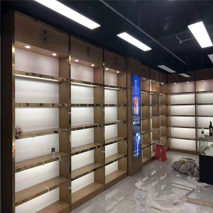 成都烟酒展示架展示柜设计 成都烟酒展示柜定做厂家