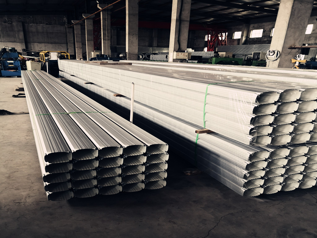 厂家供应彩钢落水管彩钢雨水管大无缝灰加工5元