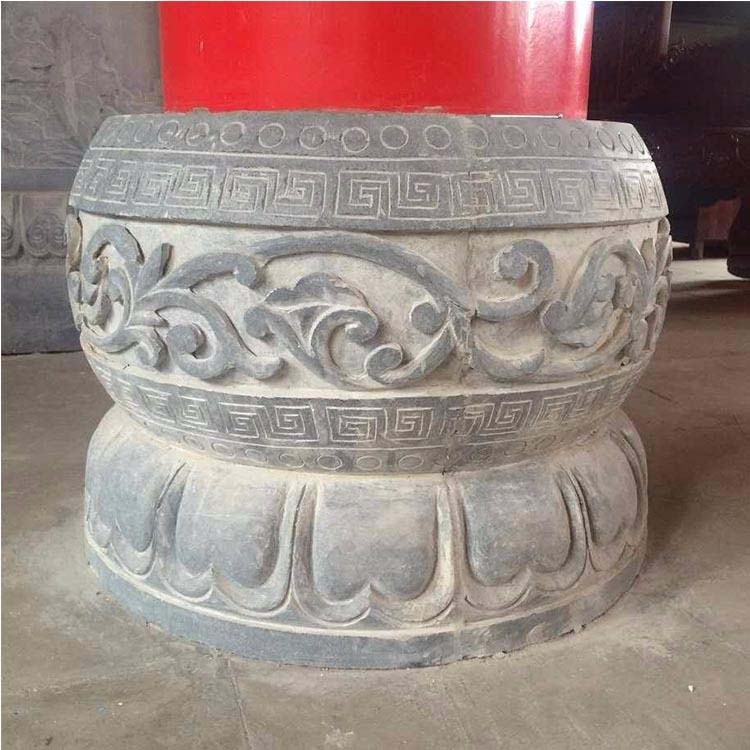 柱子底座装饰青石柱墩仿古柱墩建成供应莲花柱墩石