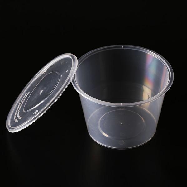 一次性环保碗饭盒透明加厚圆形塑料碗售后放心