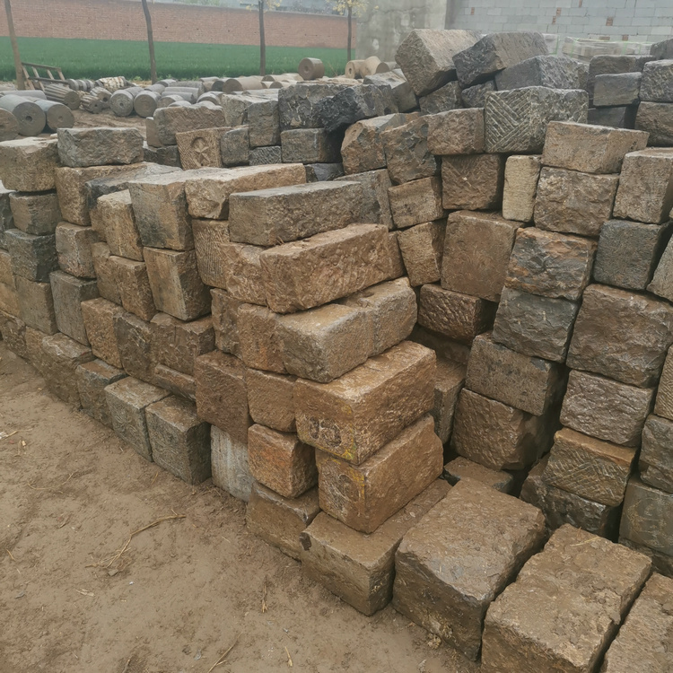 石板材摆件风化老石头青石老石块定制