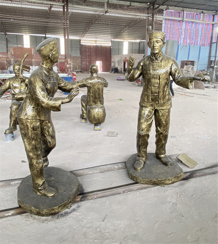 玻璃钢人物 联尖雕塑 孔子人物铜雕塑定制