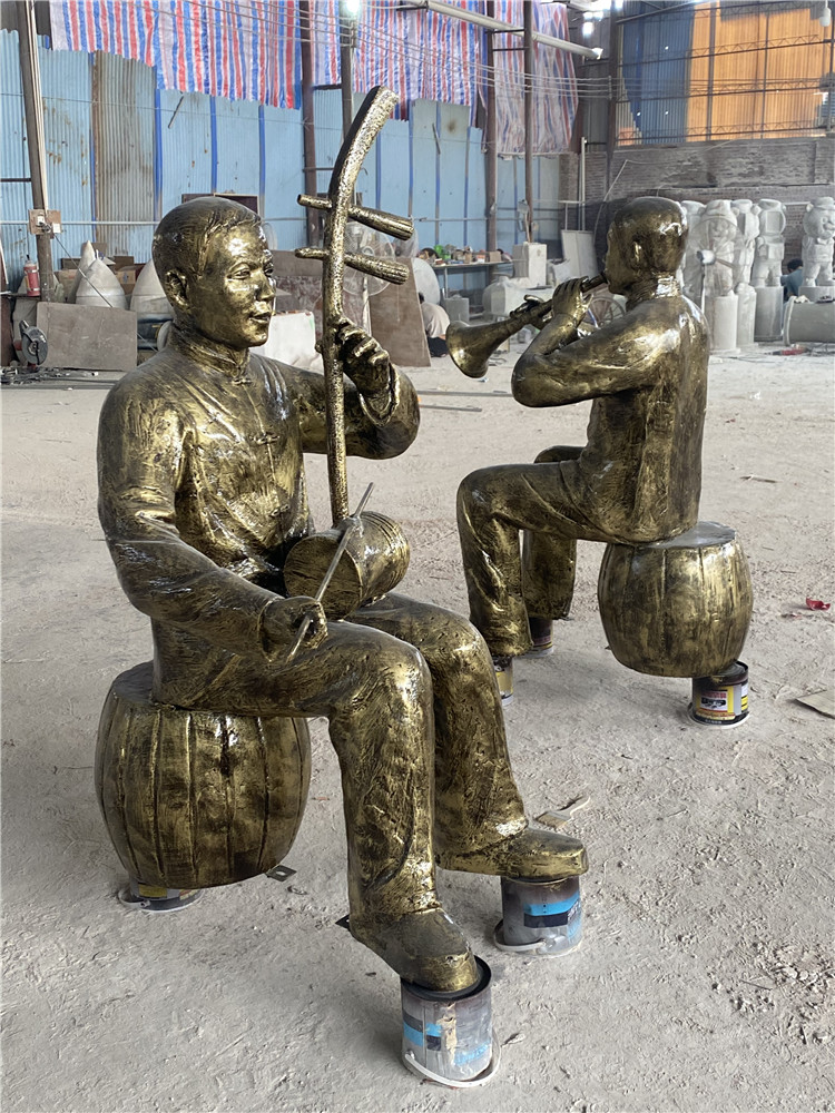 玻璃钢人物 联尖雕塑 孔子人物铜雕塑定制