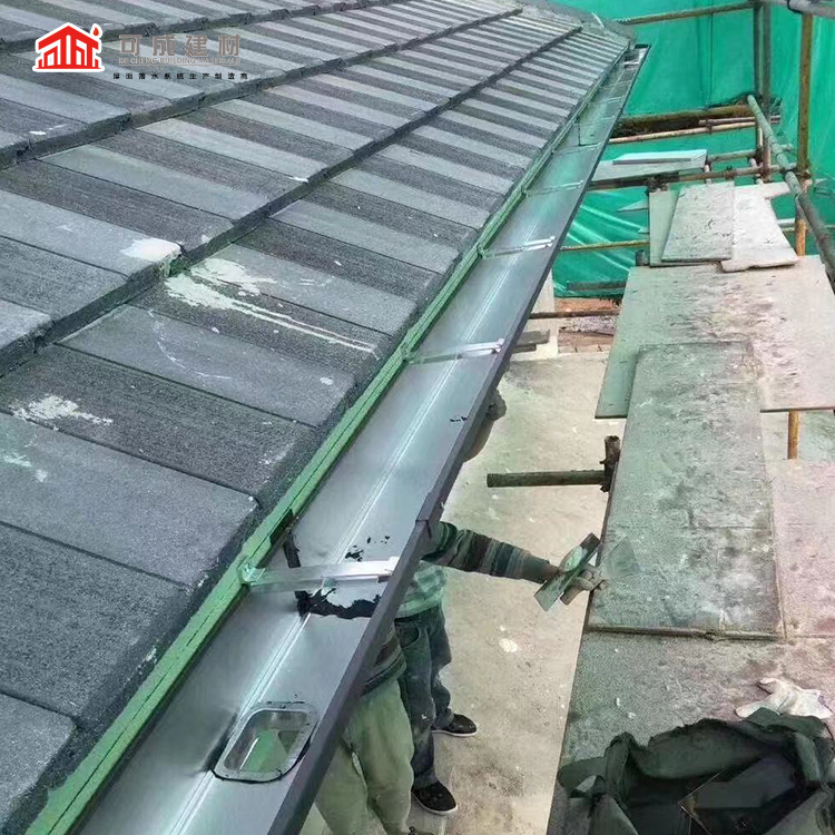 别墅天沟生产厂家 铝合金成品天沟安装方法施工