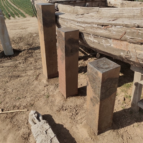 老石磙老磨盘老石盘刻字摆件石门子八抬大轿