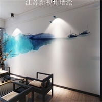 江苏新视角新中式手绘墙 壁画涂鸦 景区创意涂鸦 墙体彩绘设计施工