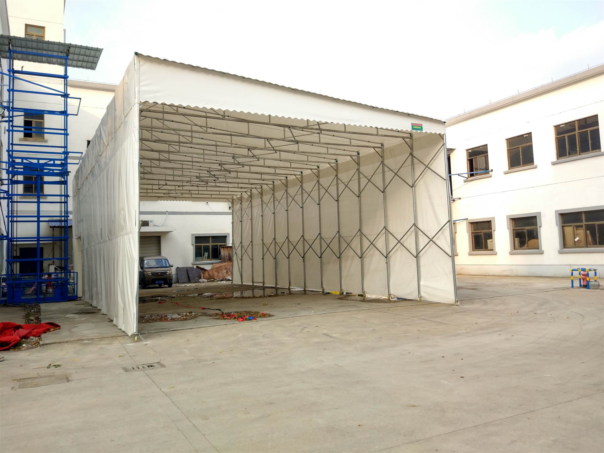 济南移动伸缩棚推拉雨棚 户外折叠遮雨棚定制