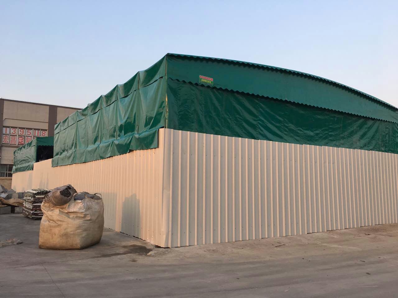 厂家直营伸缩移动棚 推拉雨棚 大型仓库棚 电动伸缩雨棚可上门安装