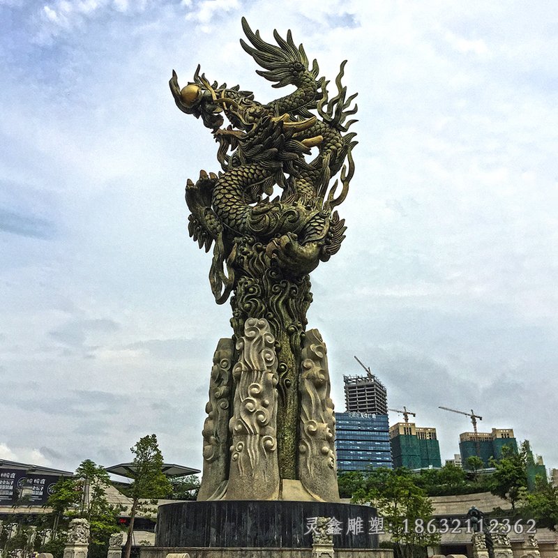 龙腾公园景观铜雕