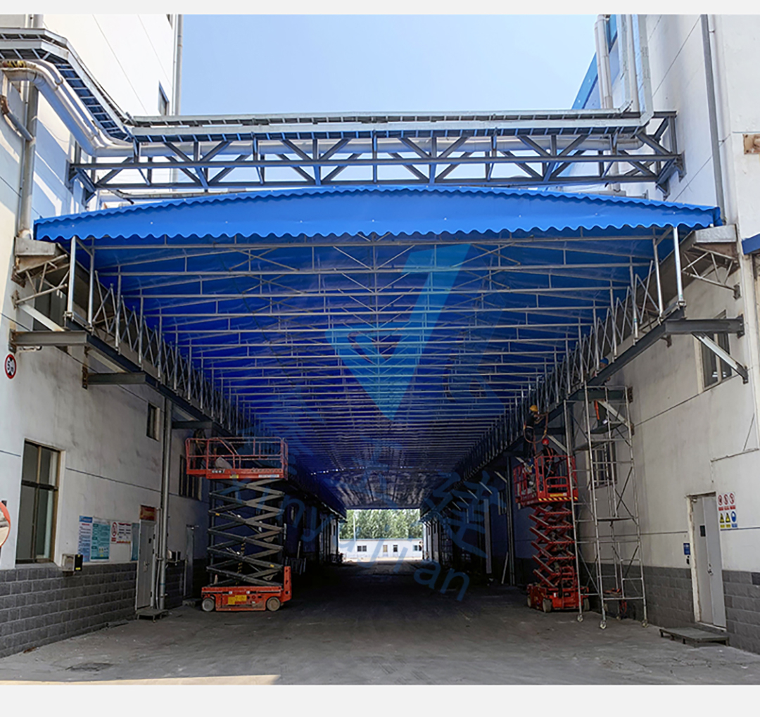 青岛移动推拉雨棚电动棚