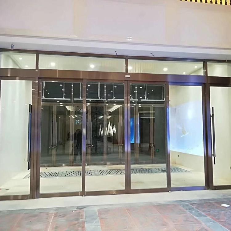 滨州肯德基地弹簧门制作安装 周村回弹地簧门厂家直供