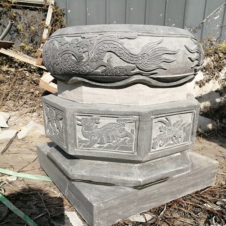 石柱墩筑基石青石柱墩石柱礅柱顶石艺博石雕欢迎咨询