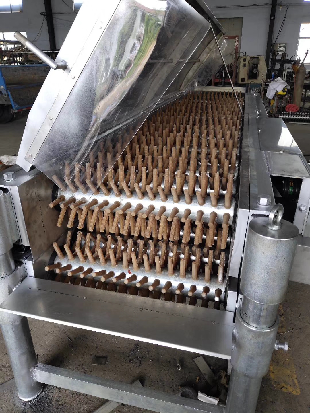 鸡鸭鹅卧式脱毛机不锈钢家禽屠宰设备全自动肉鸭宰杀流水线