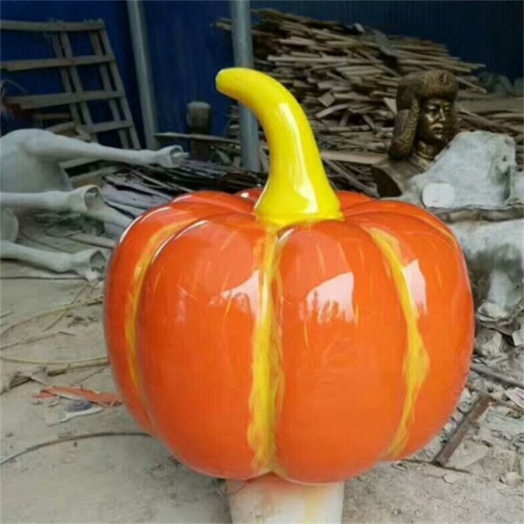 玻璃钢卡通茄子雕塑 佛山玻璃钢蔬菜水果雕塑厂家 工艺品摆件