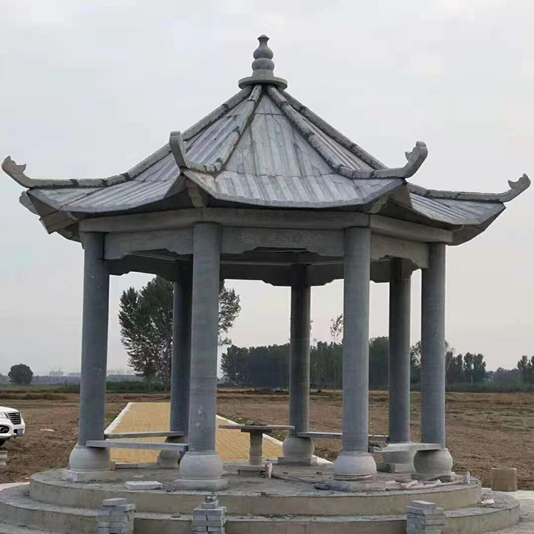 八角石凉亭 花岗岩石亭子定制 艺博石雕 石凉亭厂家 石凉亭价格