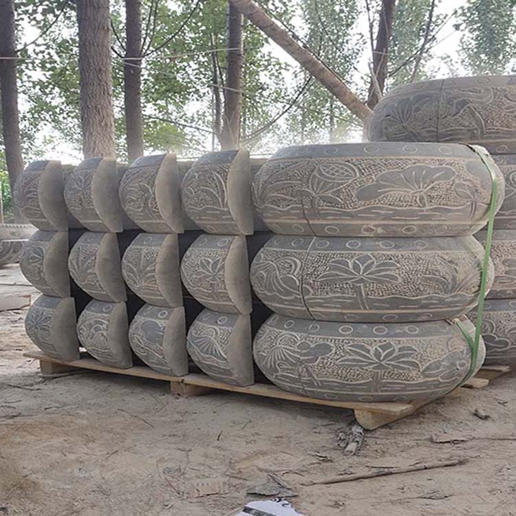 寺院别墅青石柱墩汉白玉石柱墩艺博石雕青石石雕柱墩石柱顶石