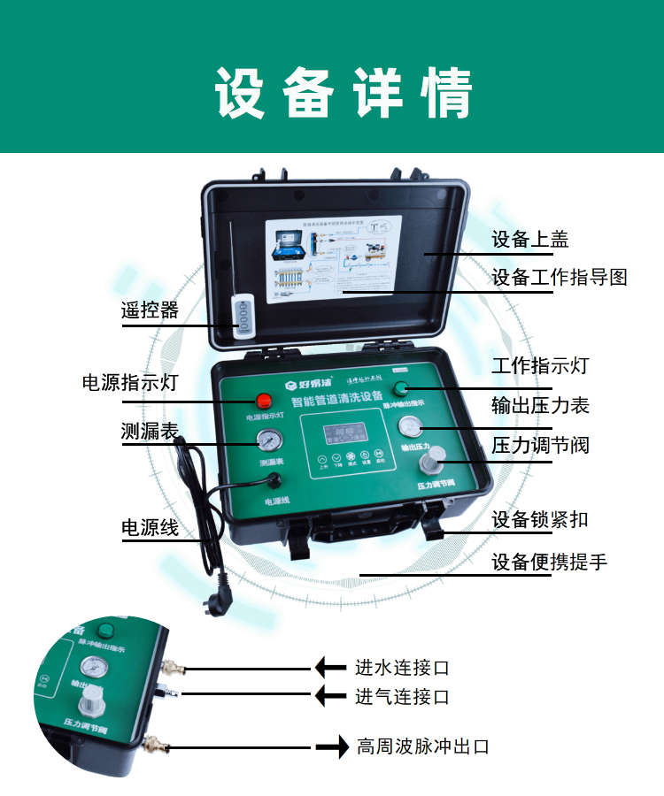 彻底清除家用自来水管道内的水垢,泥沙,铁锈苔藓藻等各种污垢;2